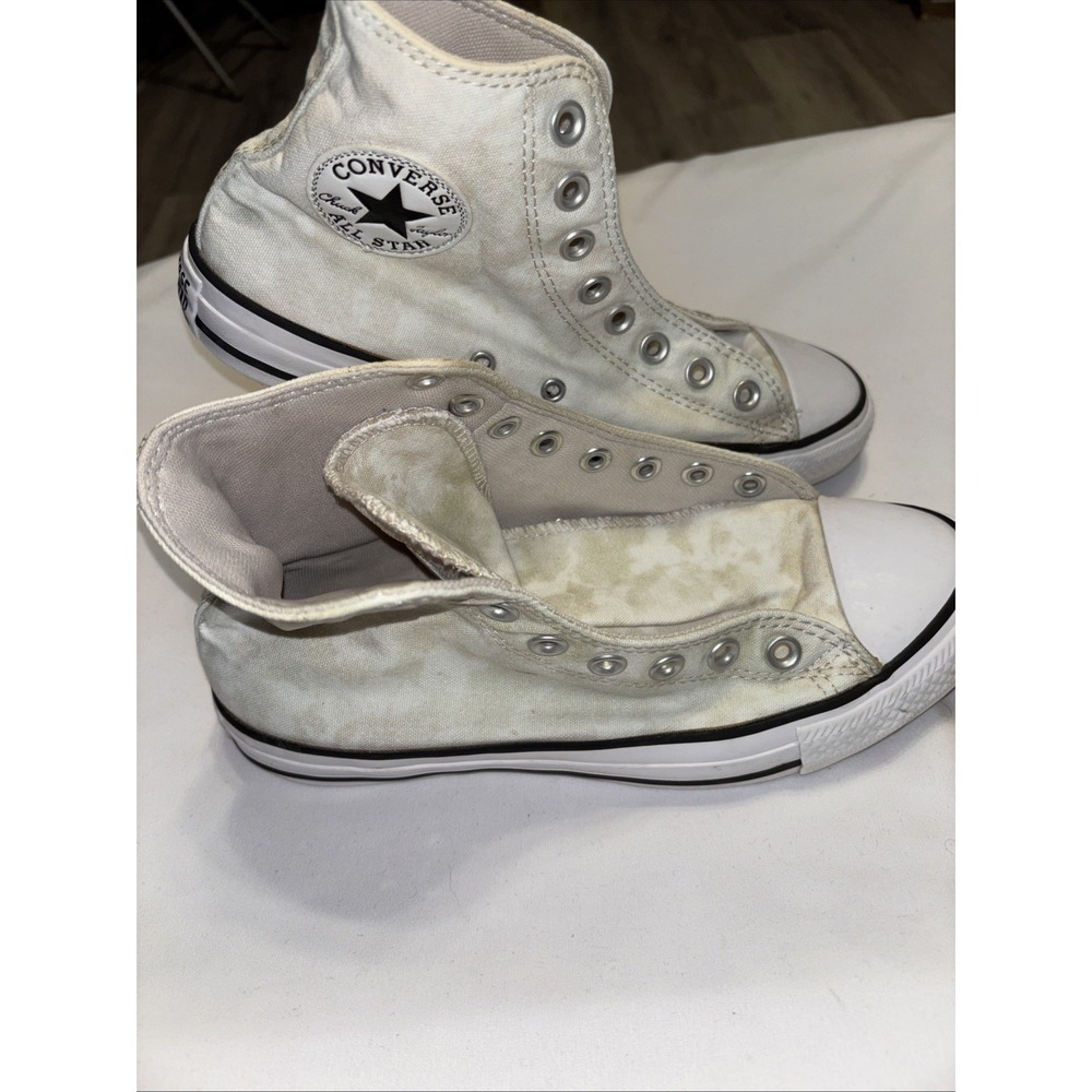 Converse Chuck Taylor All Star Hi Top White Canvas Shoes Mens 6.5 Womens 8.5